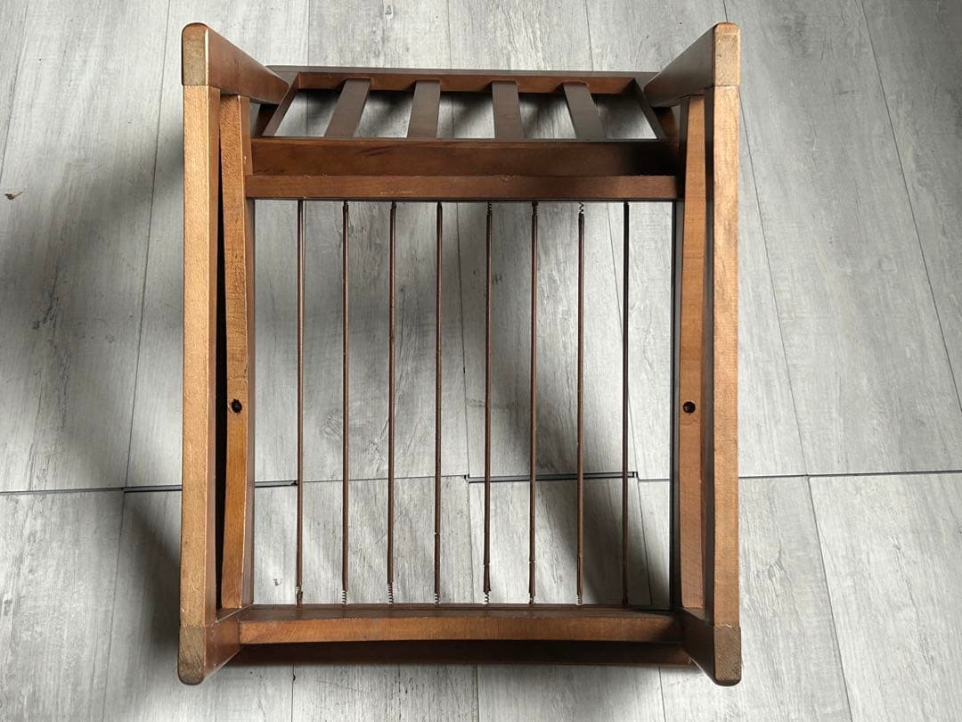 カリモク風　ローチェア　ウッドチェア　木製座椅子　ヴィンテージ　G