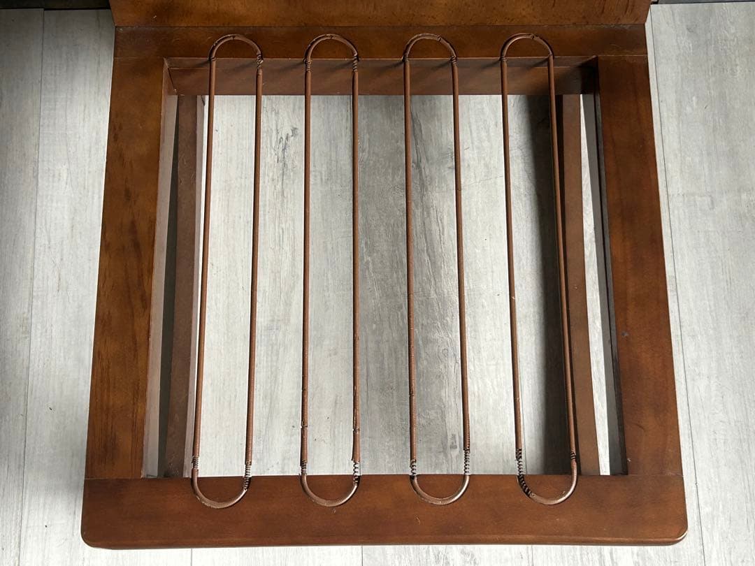 カリモク風　ローチェア　ウッドチェア　木製座椅子　ヴィンテージ　G