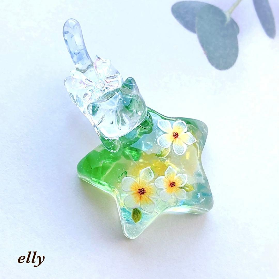 【sawasawa様】1441.琉球ガラス　金魚　肉球　ジャンピング猫　レジン