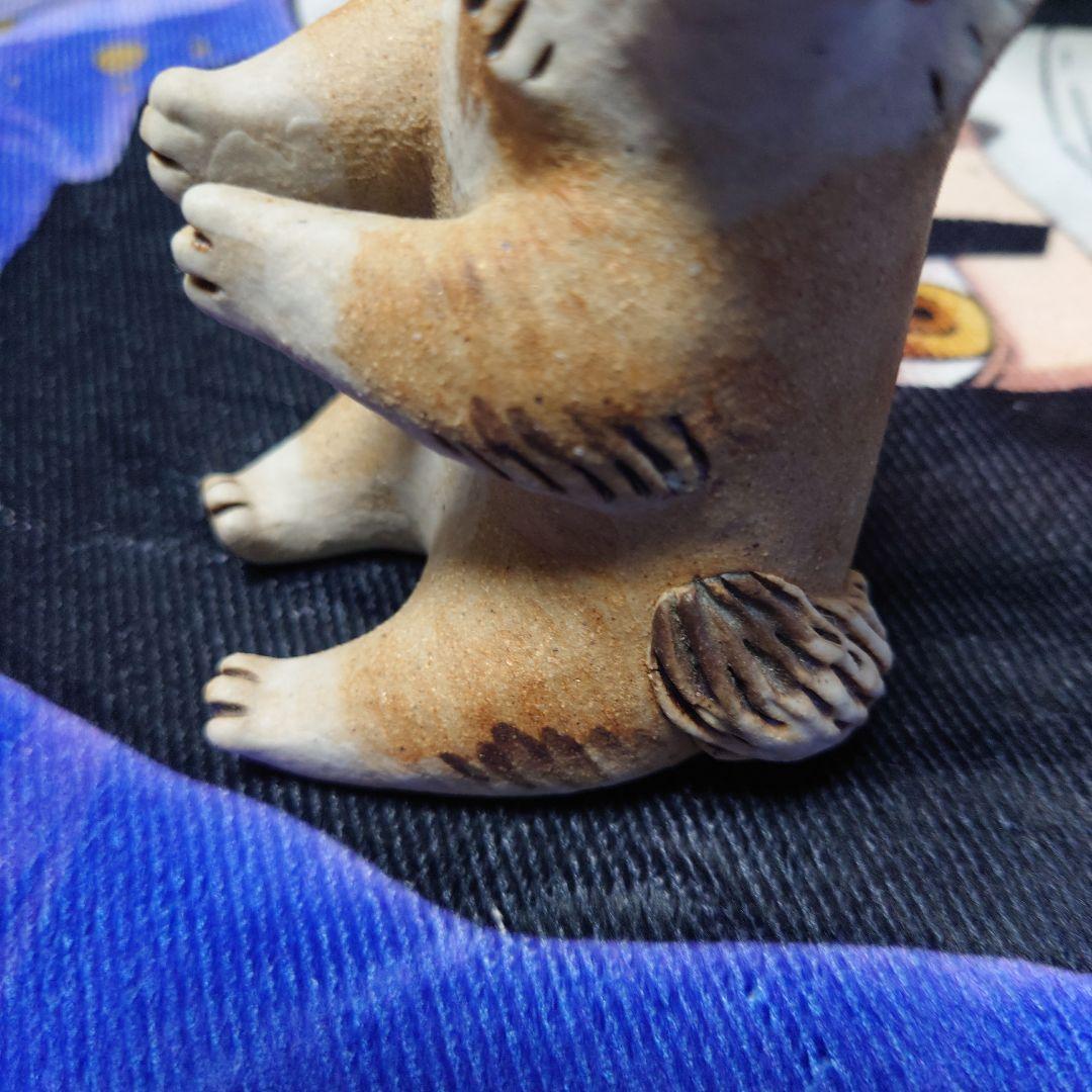 狼　陶器　置物　写真立て