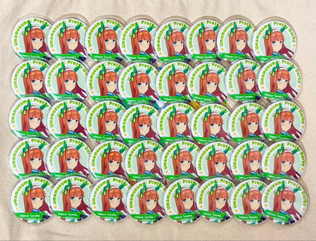 【3/20まで】ウマ娘 キャラバッジ サイレンススズカ 缶バッジ 40個