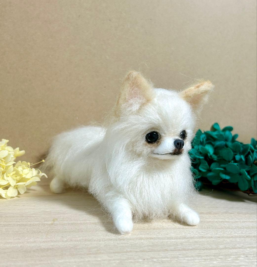 羊毛フェルト　リラックスチワワ