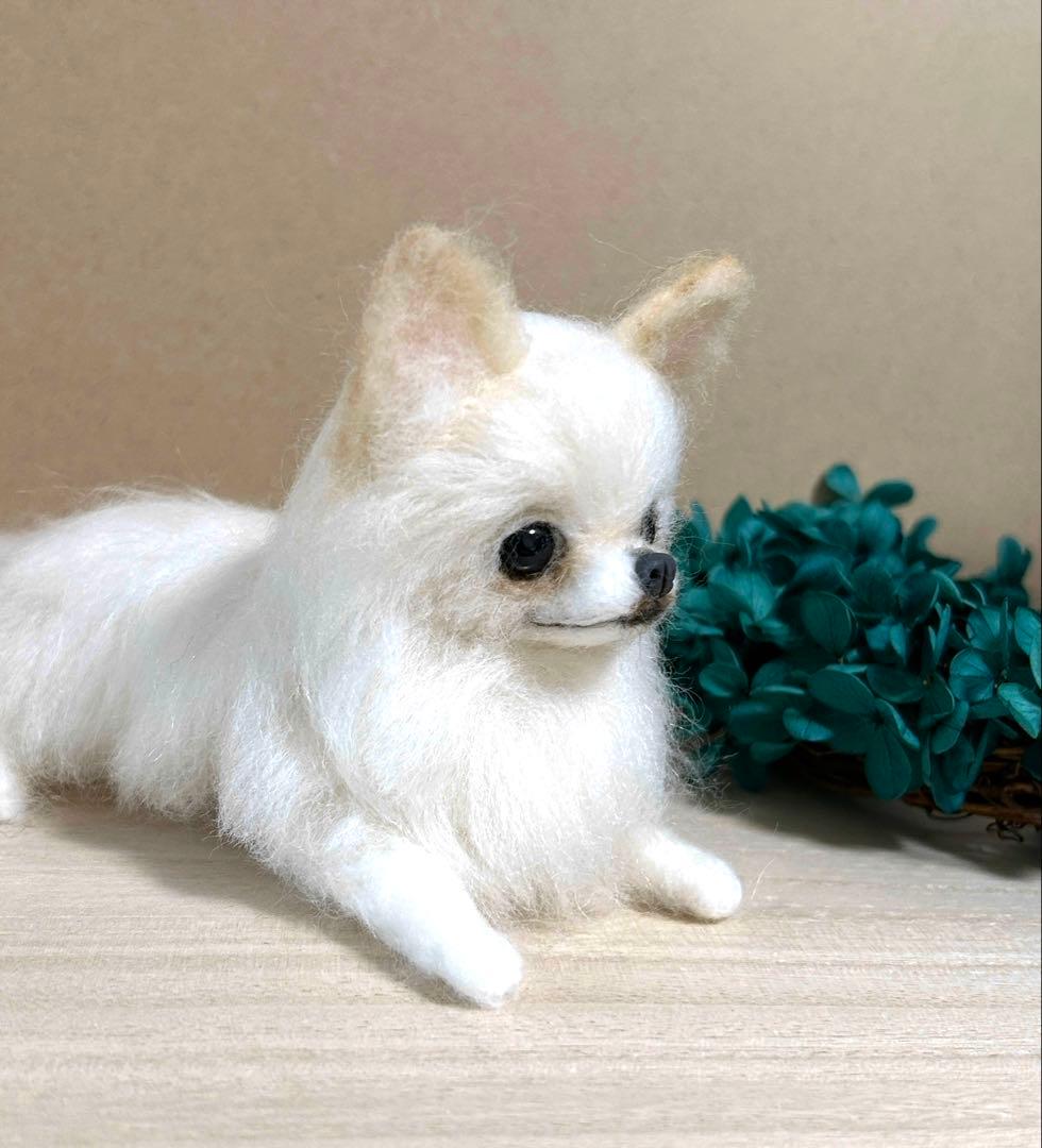 羊毛フェルト　リラックスチワワ