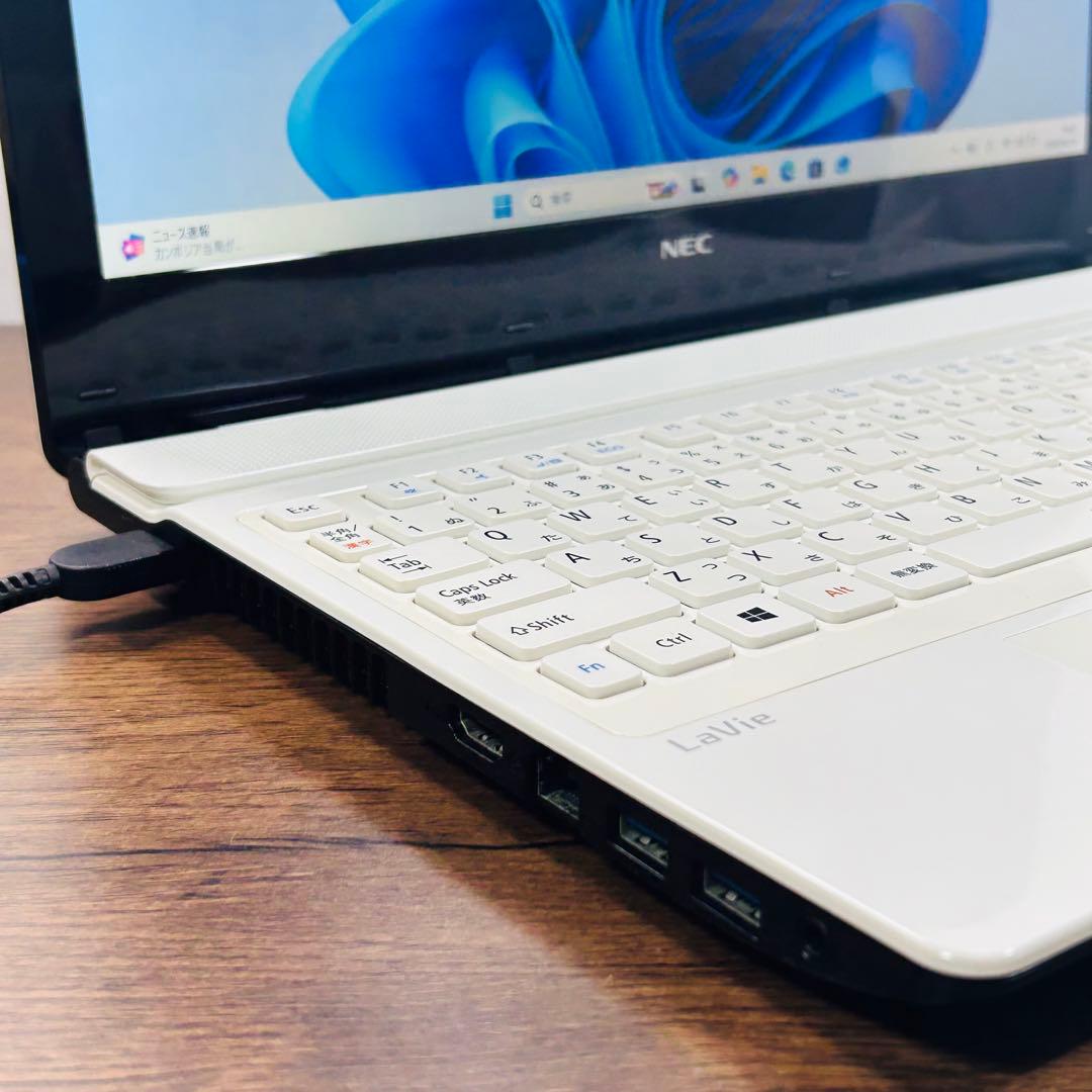 NECノートパソコン★SSD/8GB★Windows11オフィス付き カメラ