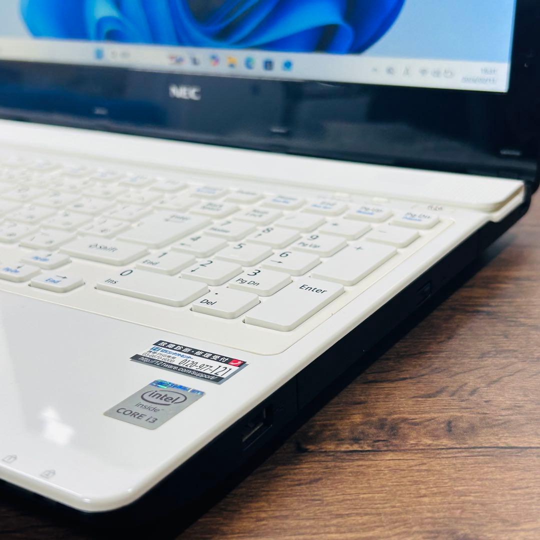 NECノートパソコン★SSD/8GB★Windows11オフィス付き カメラ