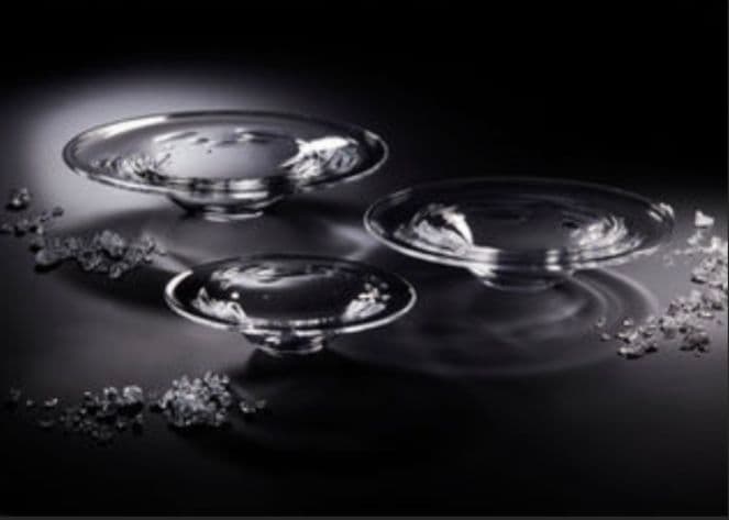 【新品未使用】28cm 森山ガラス ティナアクア ディーププレート