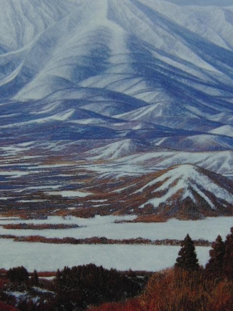 村山孝夫、【山郭　冬日和】、希少な大判額装用画集より、美品、日本人画家