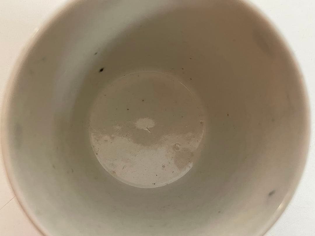 骨董　アンティーク　古伊万里　染付　氷割菊文様　蕎麦猪口