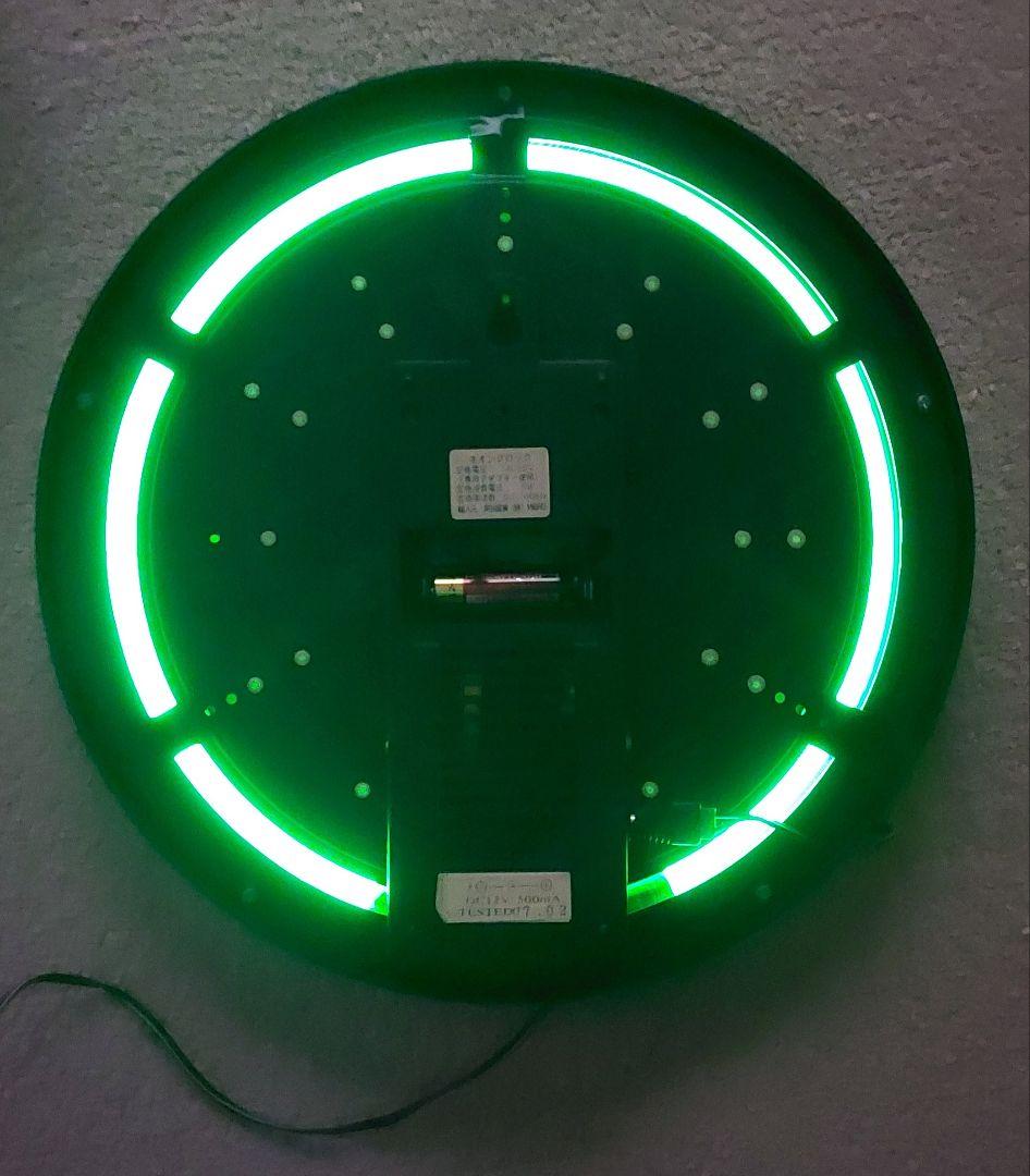 アメリカン雑貨 ビリヤード ネオン管 ネオンクロック グリーン