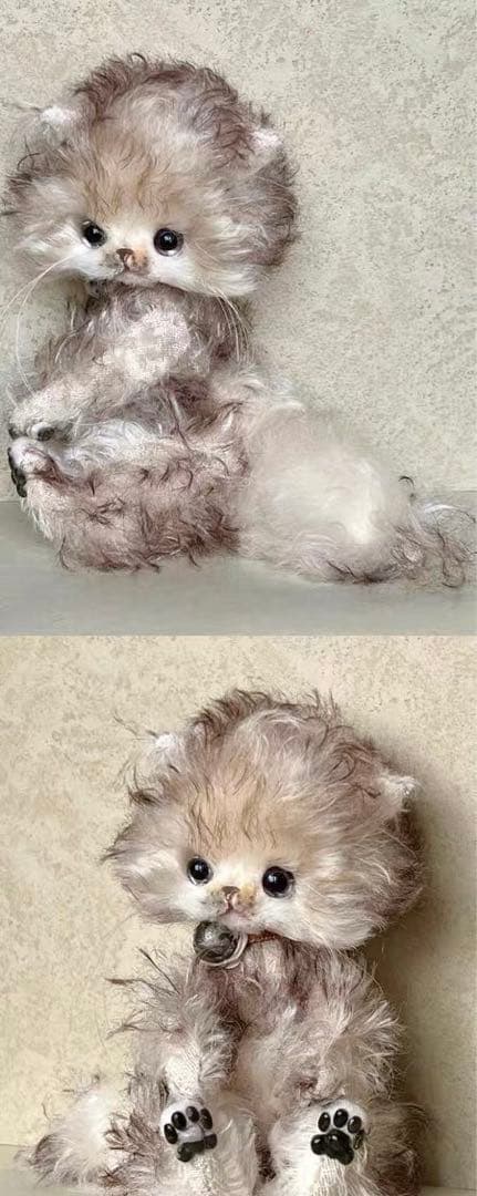 愛おしい猫ちゃん アーティストベア 海外作家様 ハンドメイド ぬいぐるみ