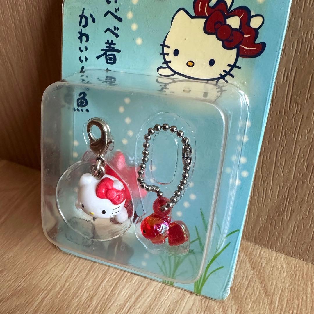 ハローキティ 赤い金魚 ファスナーマスコット キーホルダー