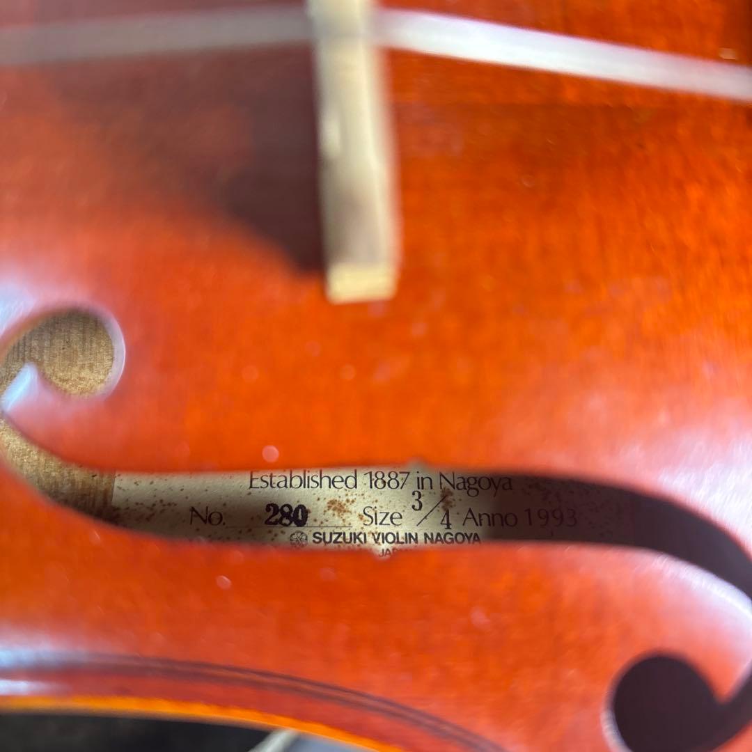 SUZUKI バイオリン No.280 3/4 anno1993 弓 ケース