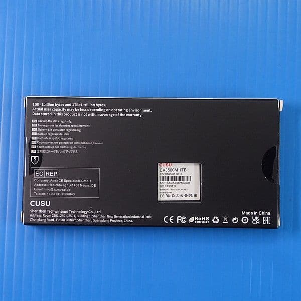 内蔵型SSD SSD 1TB CUSU CV3500M Type2230 PCIe3.0