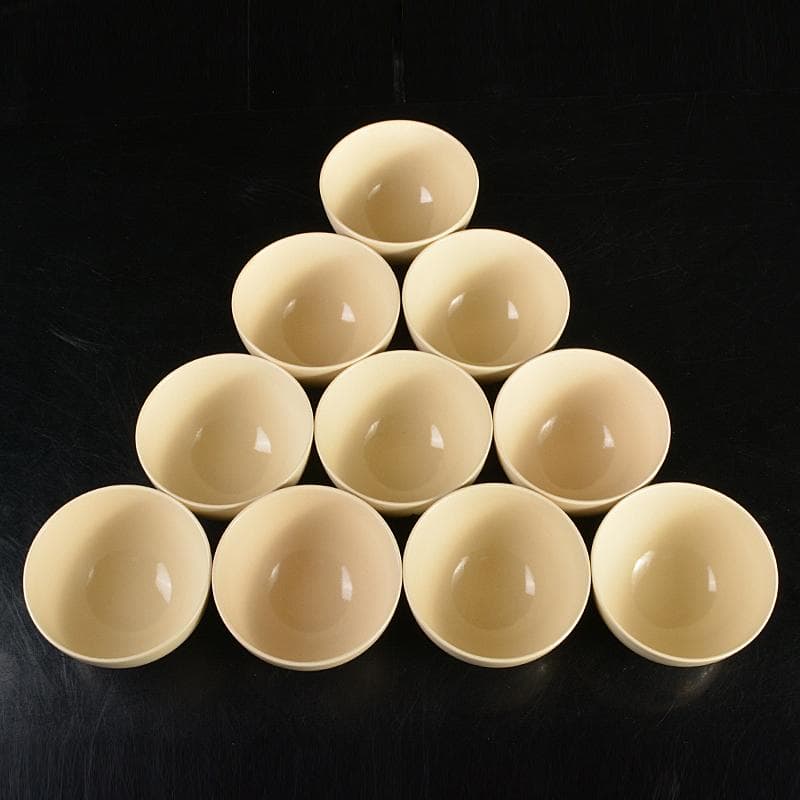 京焼　平安原平造　色絵金彩　仁清写　雲錦　数茶碗　十客　共箱　M　R7414B