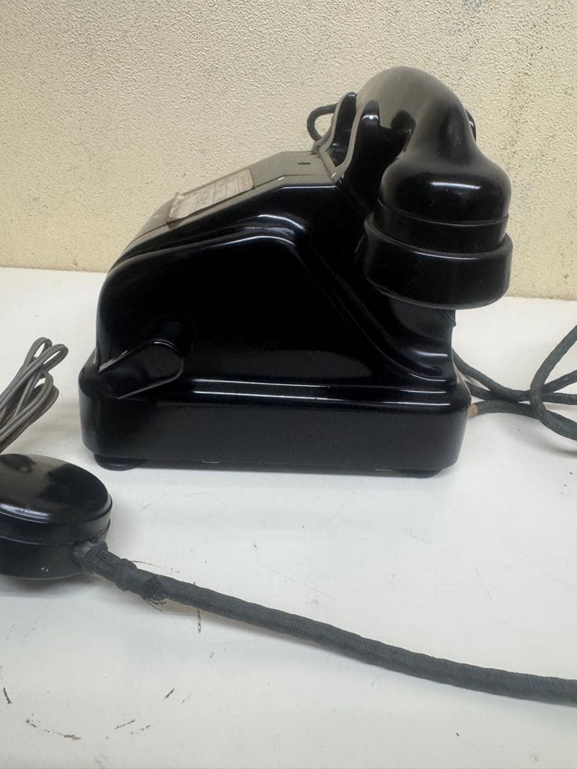 【昭和初期】手回し式電話機 マグネトー 黒電話 資料館品 アンティーク