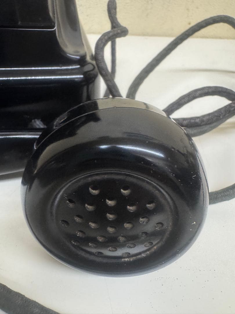 【昭和初期】手回し式電話機 マグネトー 黒電話 資料館品 アンティーク