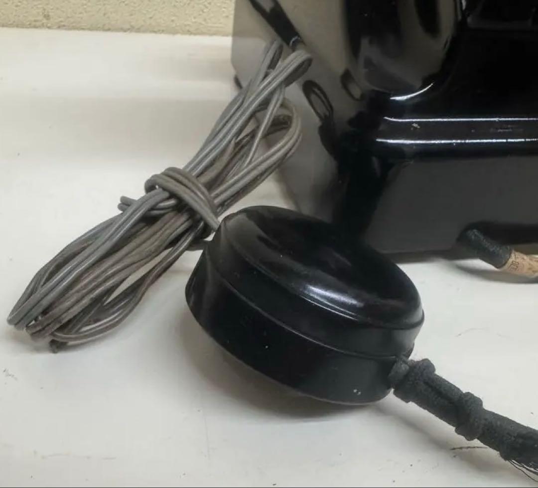 【昭和初期】手回し式電話機 マグネトー 黒電話 資料館品 アンティーク