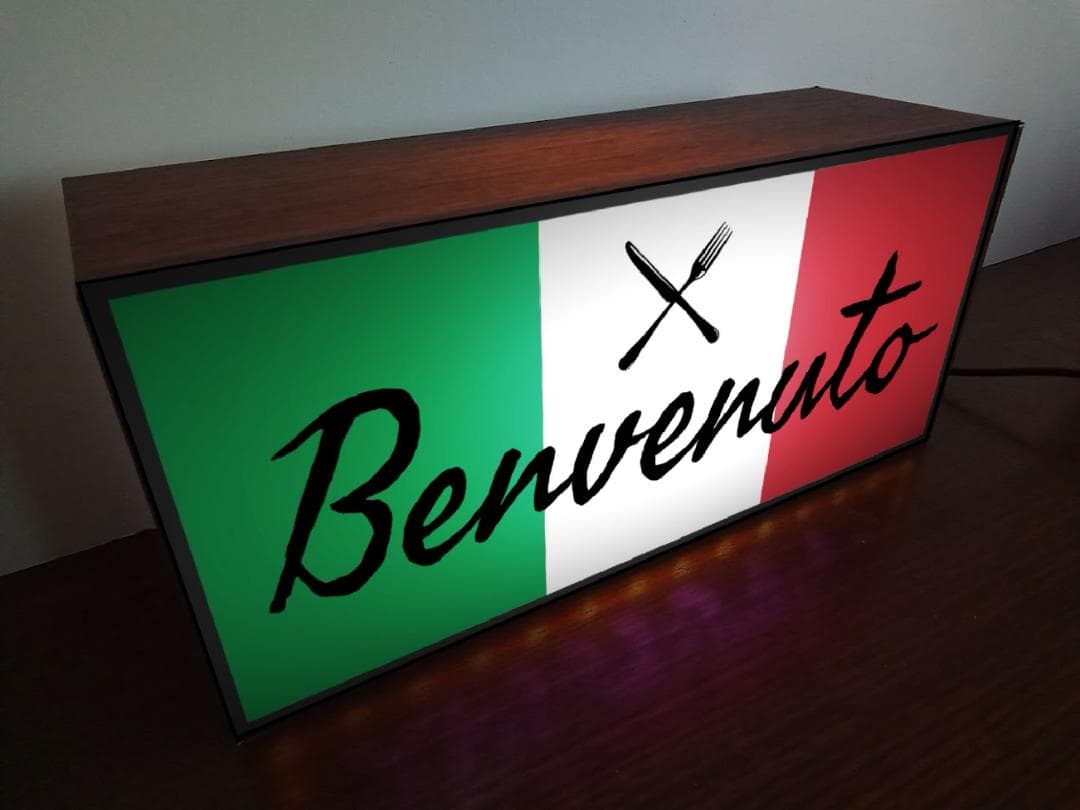 Welcome イタリアン パーティー レストラン 看板 置物 ライトBOX