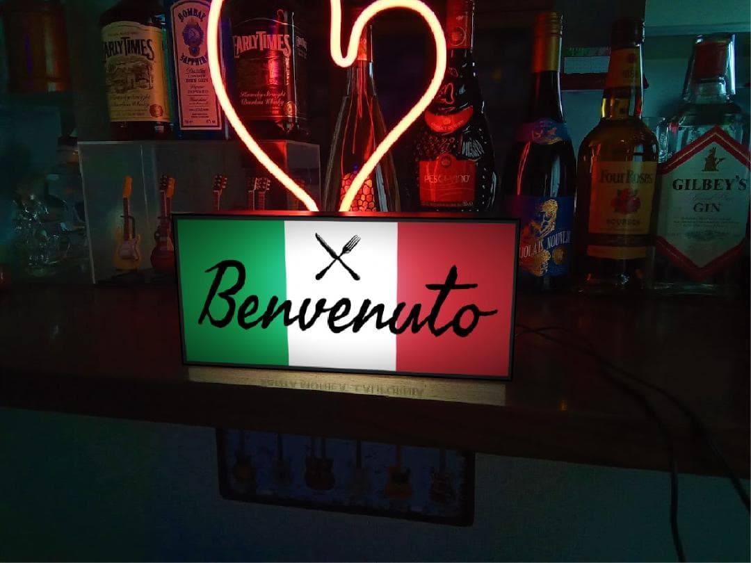 Welcome イタリアン パーティー レストラン 看板 置物 ライトBOX