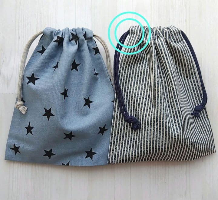 Rina＊巾着袋　ランチョンマット　ブルー×星　オーダーページ