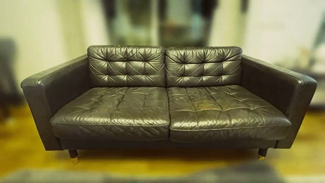 【最終値下げ】IKEA ランズクローナ　2人掛けソファBLACK