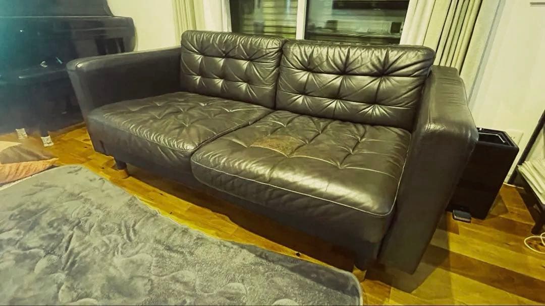 【最終値下げ】IKEA ランズクローナ　2人掛けソファBLACK