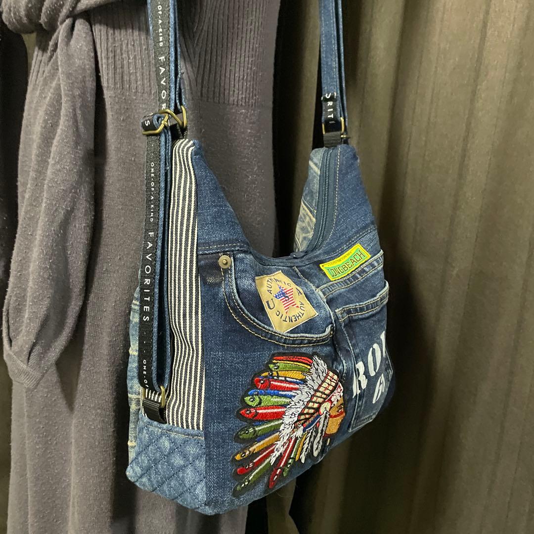 No.533 デニムリメイクバッグ　3wayバッグ