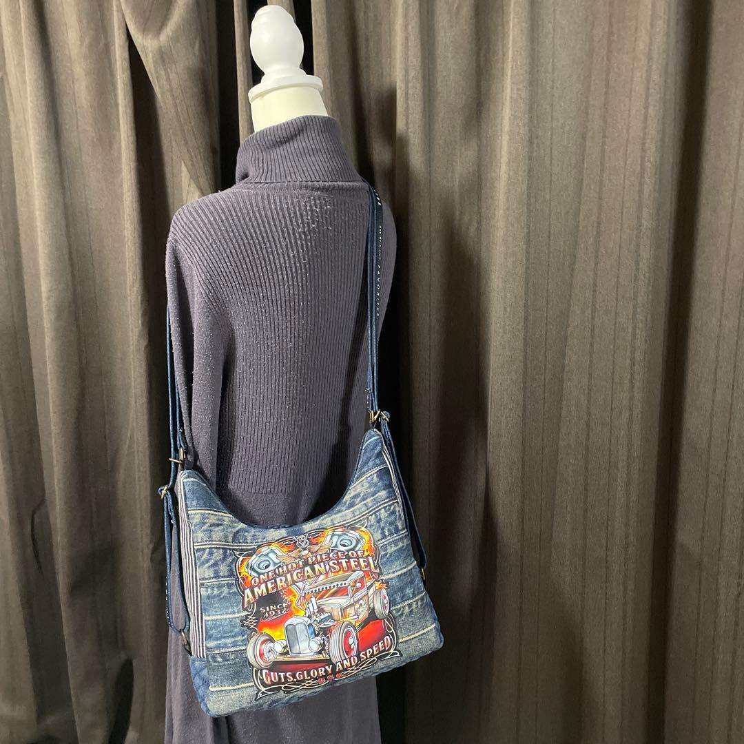 No.533 デニムリメイクバッグ　3wayバッグ