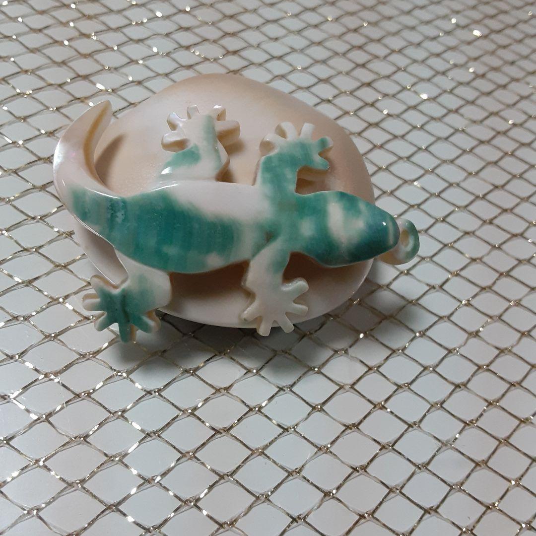 夜光貝　(ポチ様。お取引き中)『ヤモリ2点』ペンダント。