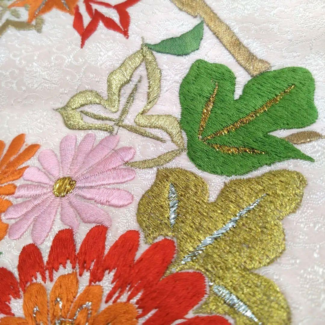 花刺繍 　色打ち掛けリメイクバック