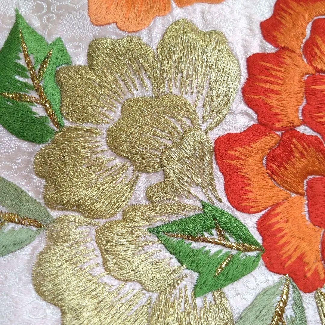 花刺繍 　色打ち掛けリメイクバック