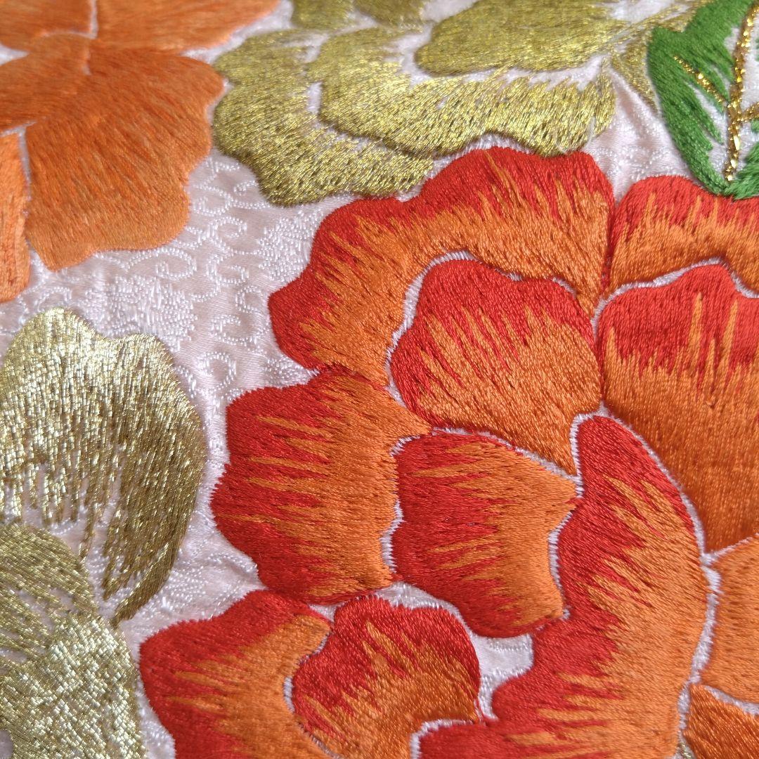 花刺繍 　色打ち掛けリメイクバック