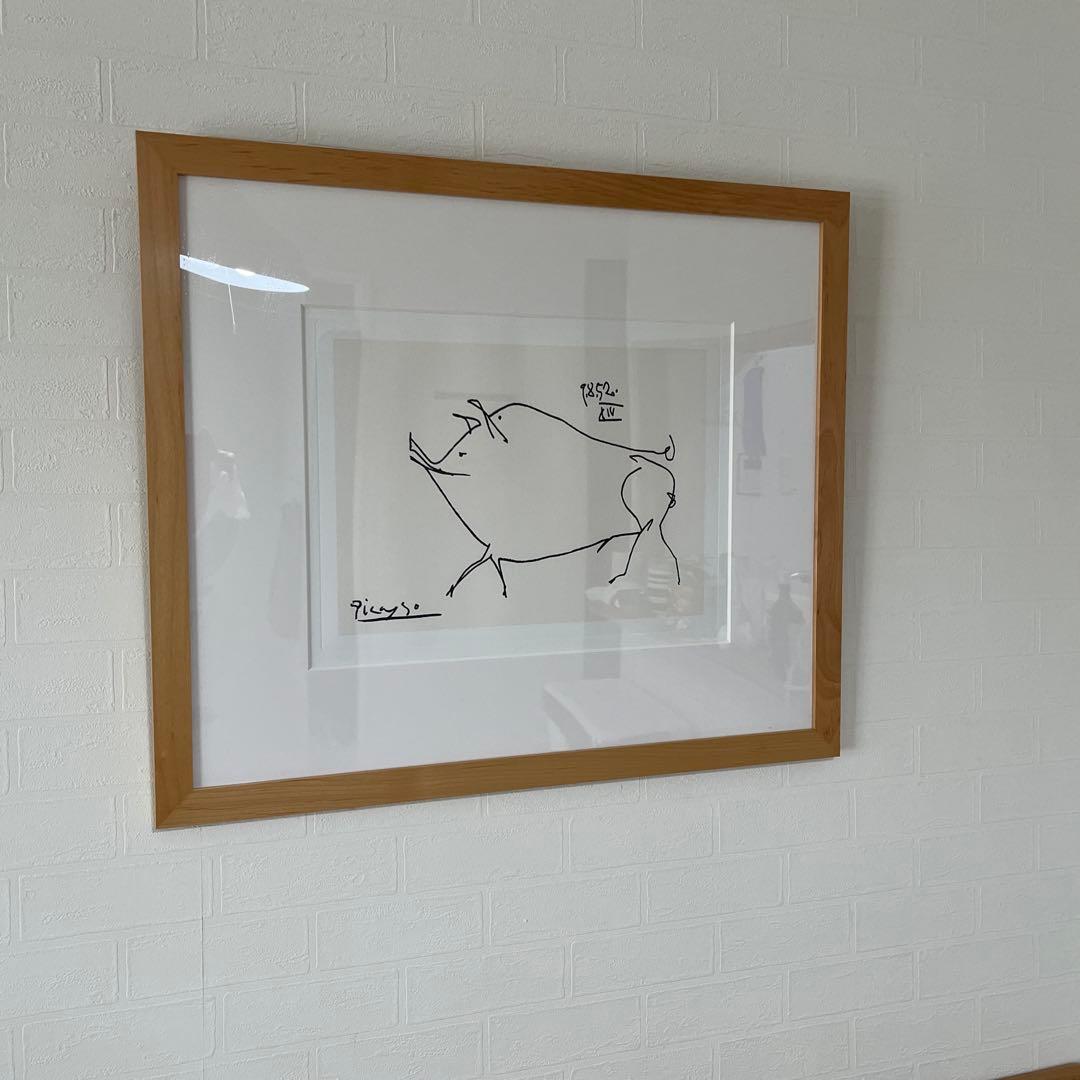 パブロ・ピカソ Le petit cochonナチュラルフレーム アートポスター