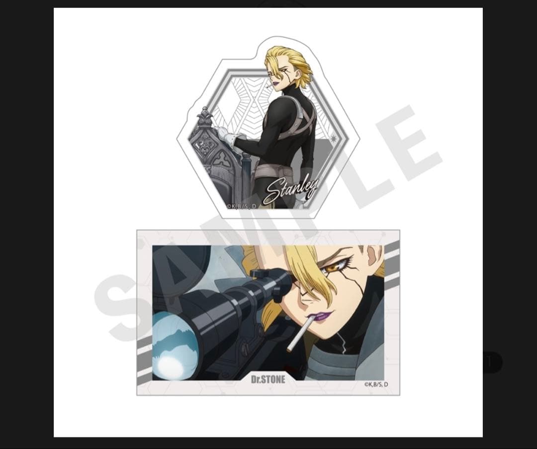 Dr.STONE ゼノ スタンリー アクスタ　クリアイラストカード ステッカー