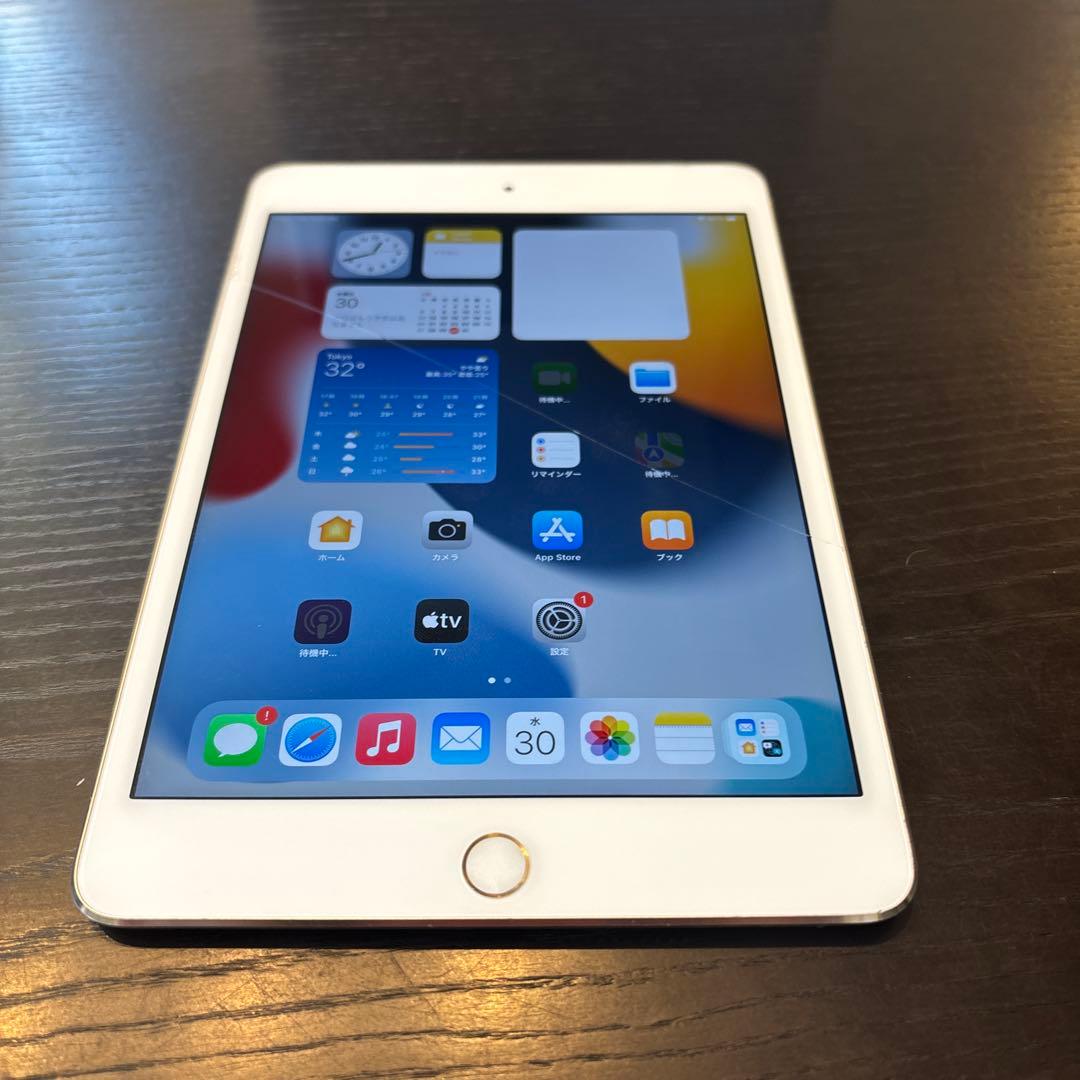 iPad mini4 セルラーモデル 64GB ゴールド 画面割れあり 第4世代