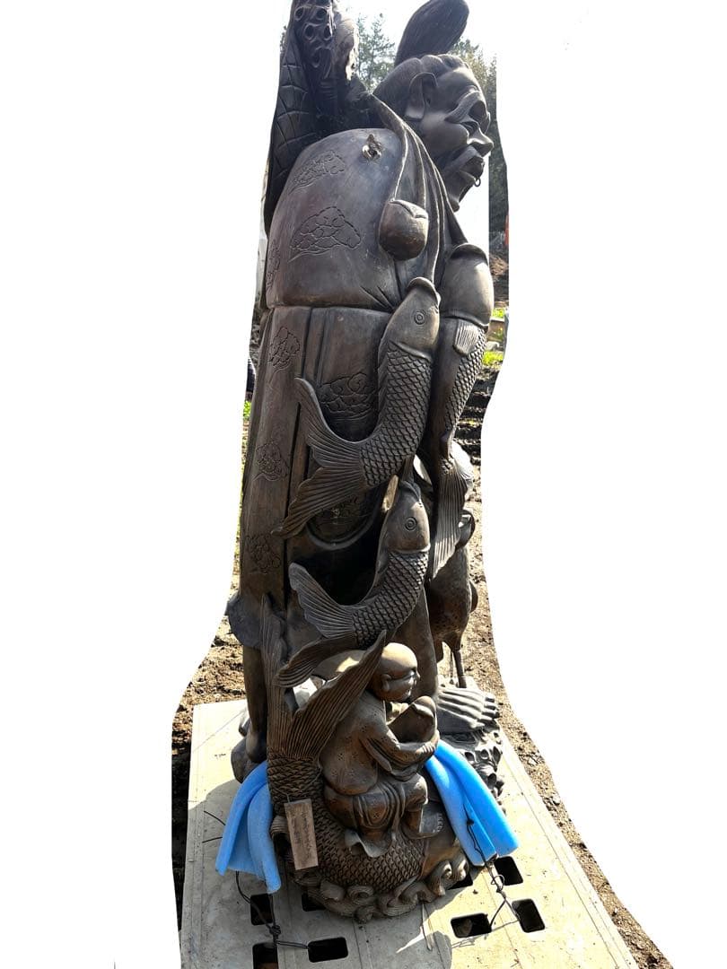 太公望　台湾　木彫り　オブジェ