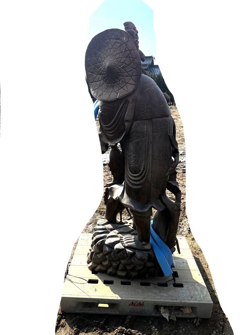 太公望　台湾　木彫り　オブジェ