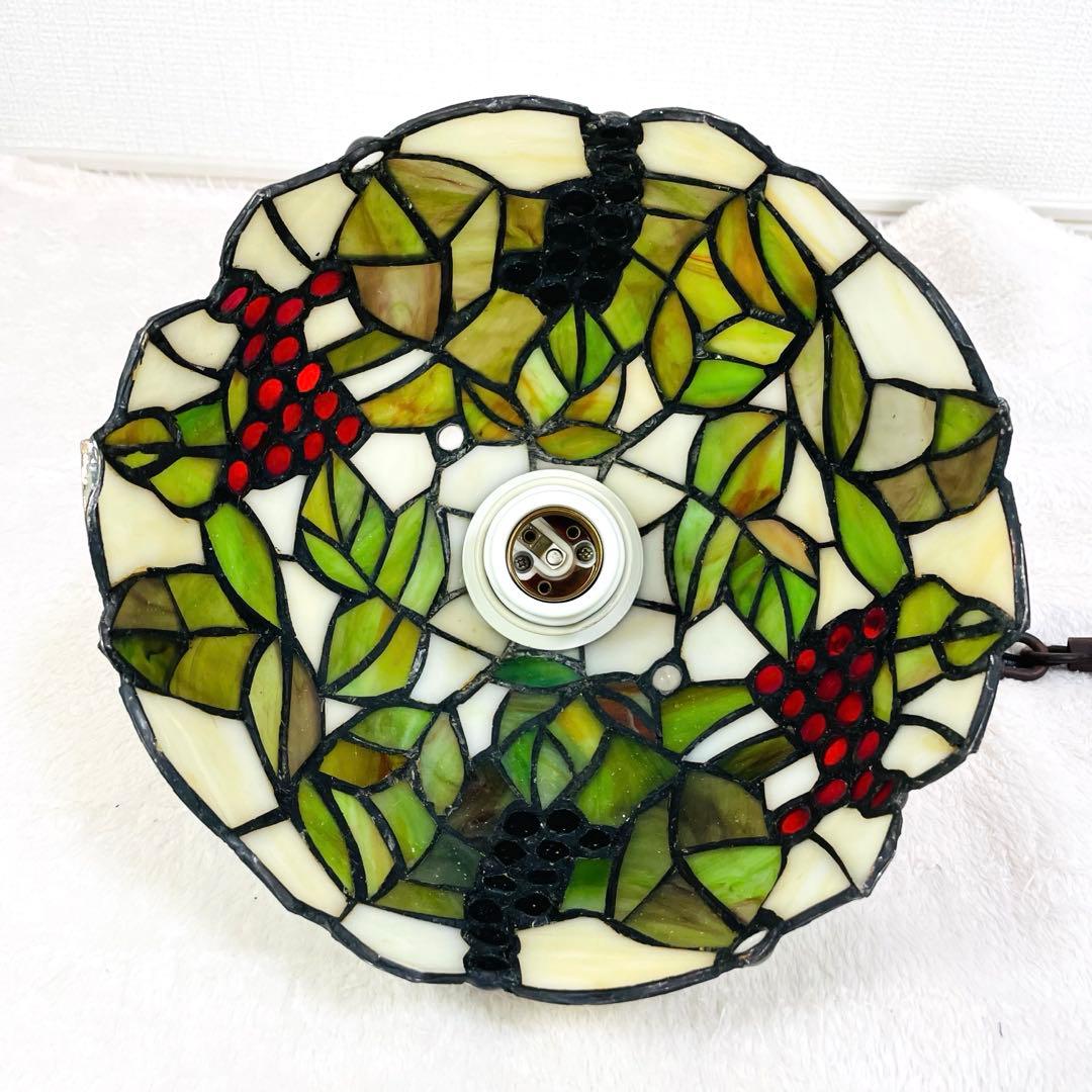 ステンドグラス ペンダントライト 葡萄　吊り下げ　　ティファニー　アンティーク③