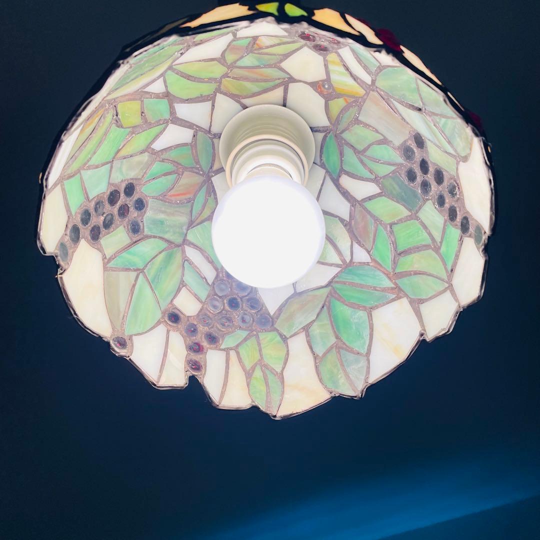 ステンドグラス ペンダントライト 葡萄　吊り下げ　　ティファニー　アンティーク③