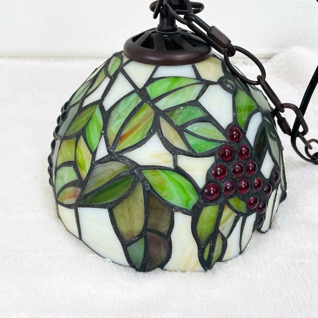 ステンドグラス ペンダントライト 葡萄　吊り下げ　　ティファニー　アンティーク③