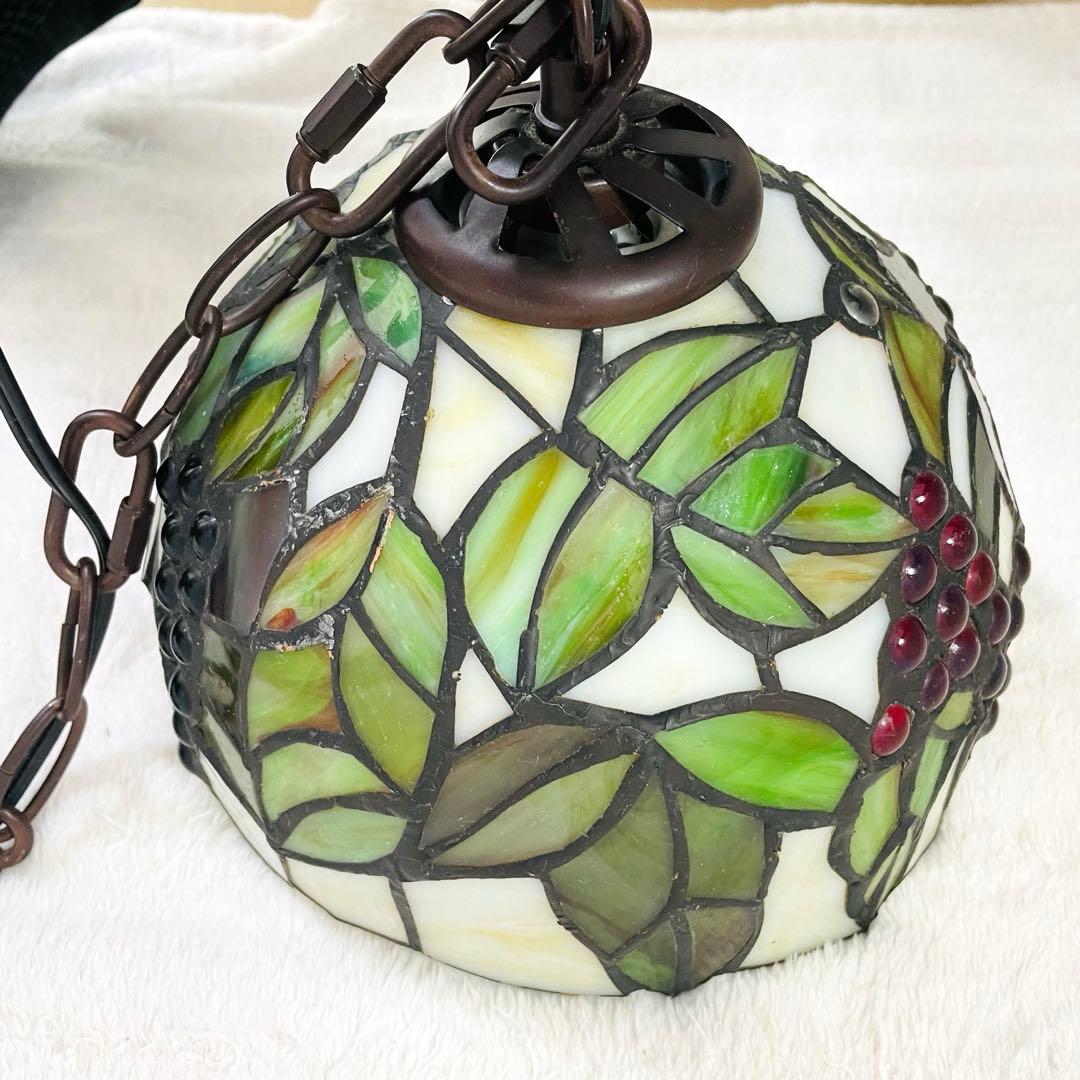 ステンドグラス ペンダントライト 葡萄　吊り下げ　　ティファニー　アンティーク③
