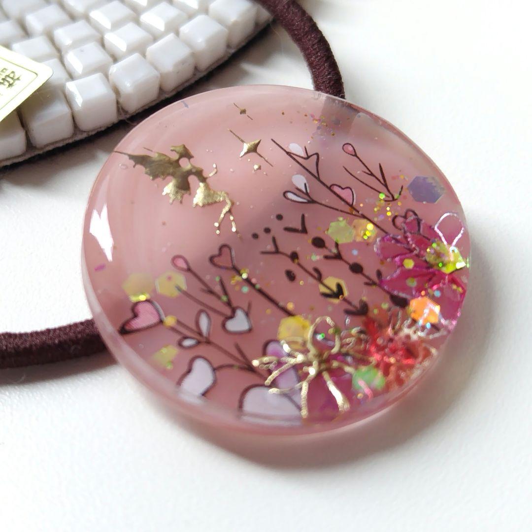 魔法の世界 ライトピンク ラウンドレジンヘアゴム