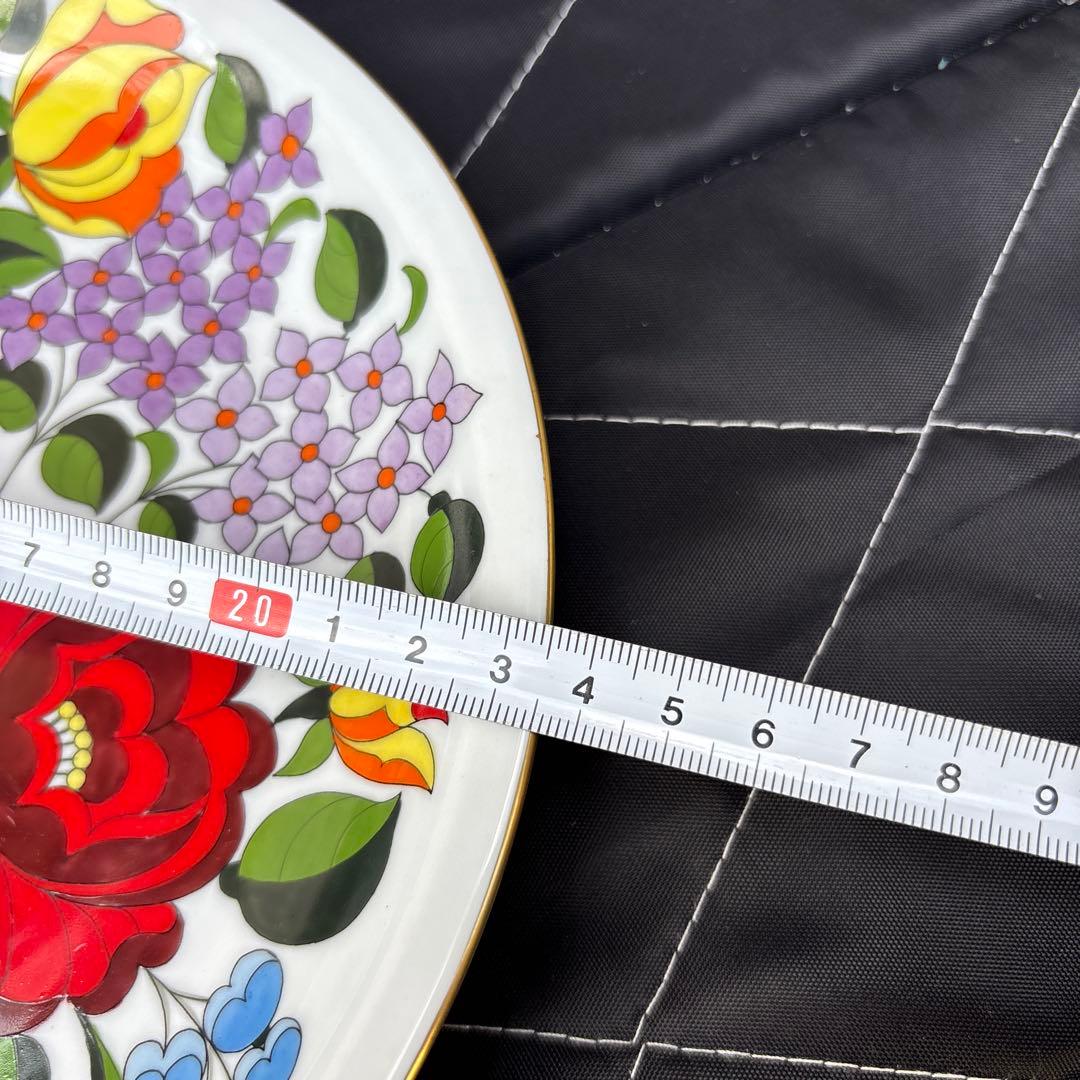 ハンガリー製　手描き　プレート　飾り　皿　カルチャ磁器