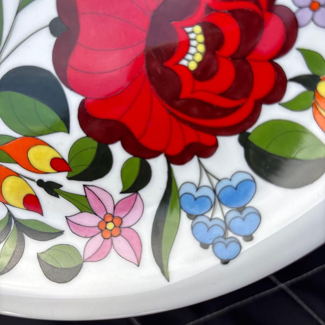ハンガリー製　手描き　プレート　飾り　皿　カルチャ磁器
