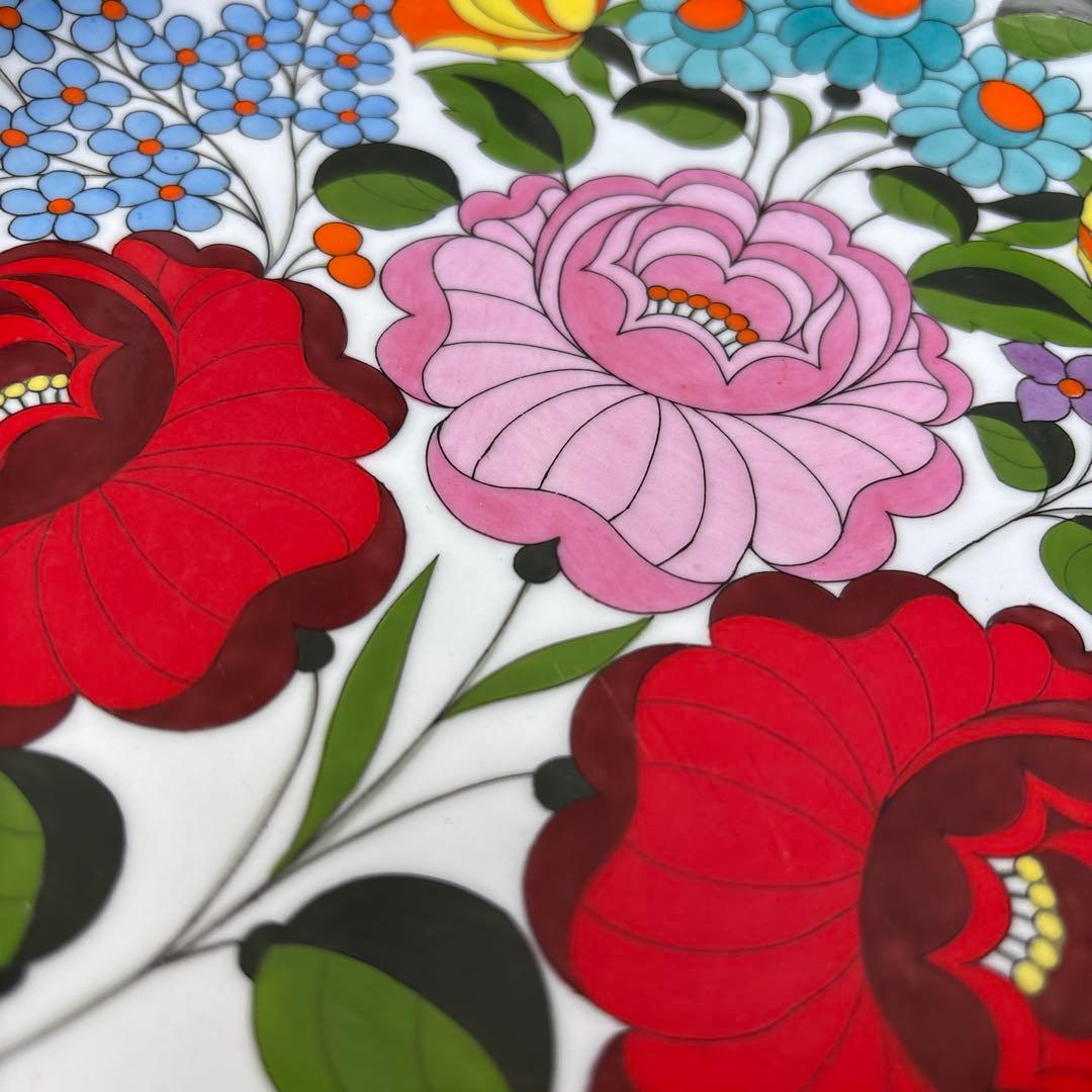 ハンガリー製　手描き　プレート　飾り　皿　カルチャ磁器