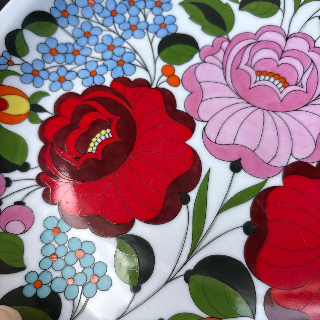 ハンガリー製　手描き　プレート　飾り　皿　カルチャ磁器