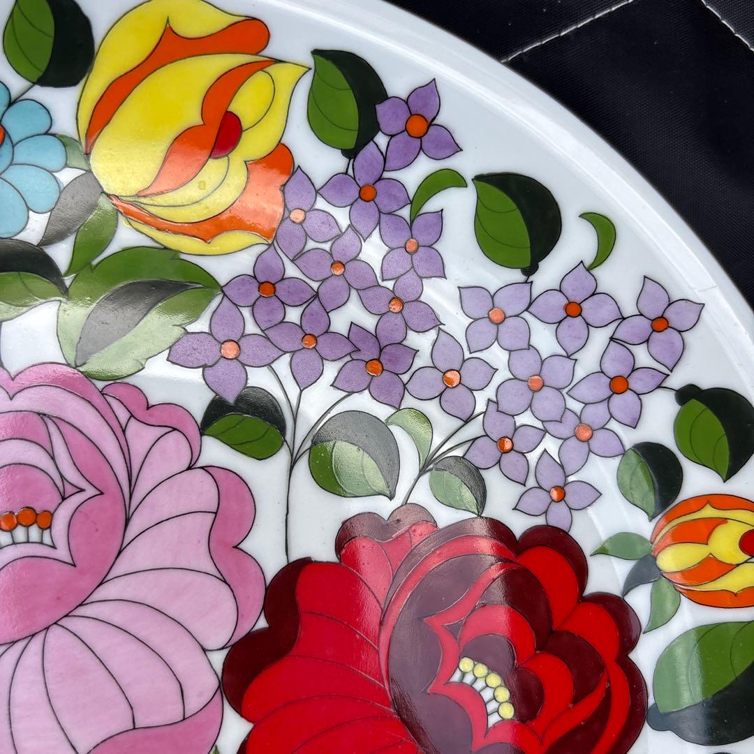 ハンガリー製　手描き　プレート　飾り　皿　カルチャ磁器