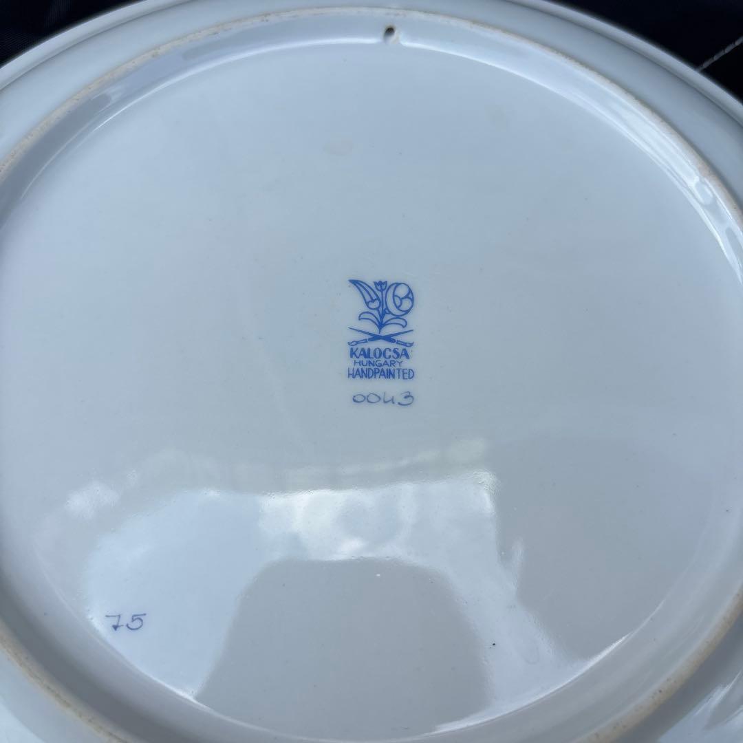ハンガリー製　手描き　プレート　飾り　皿　カルチャ磁器