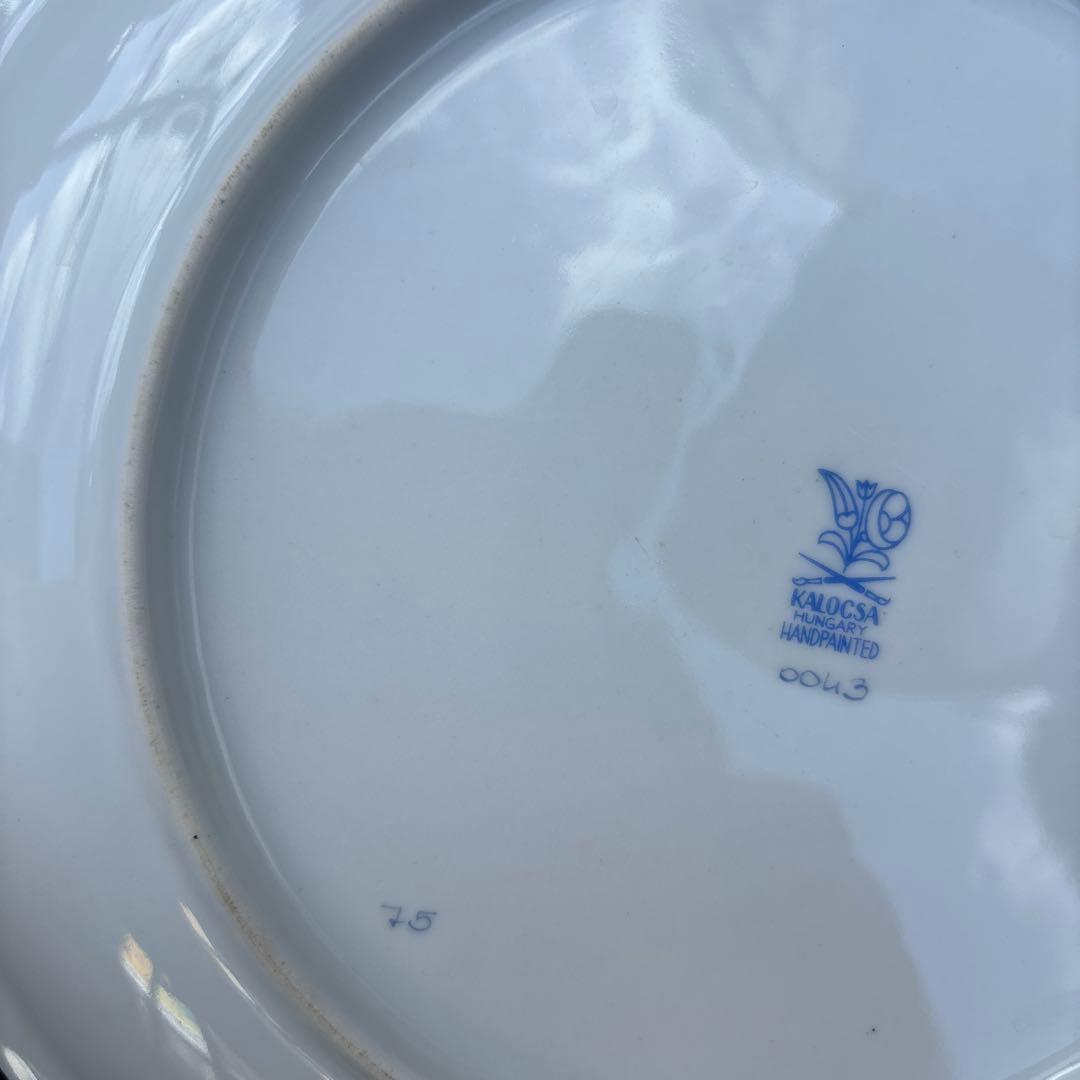 ハンガリー製　手描き　プレート　飾り　皿　カルチャ磁器