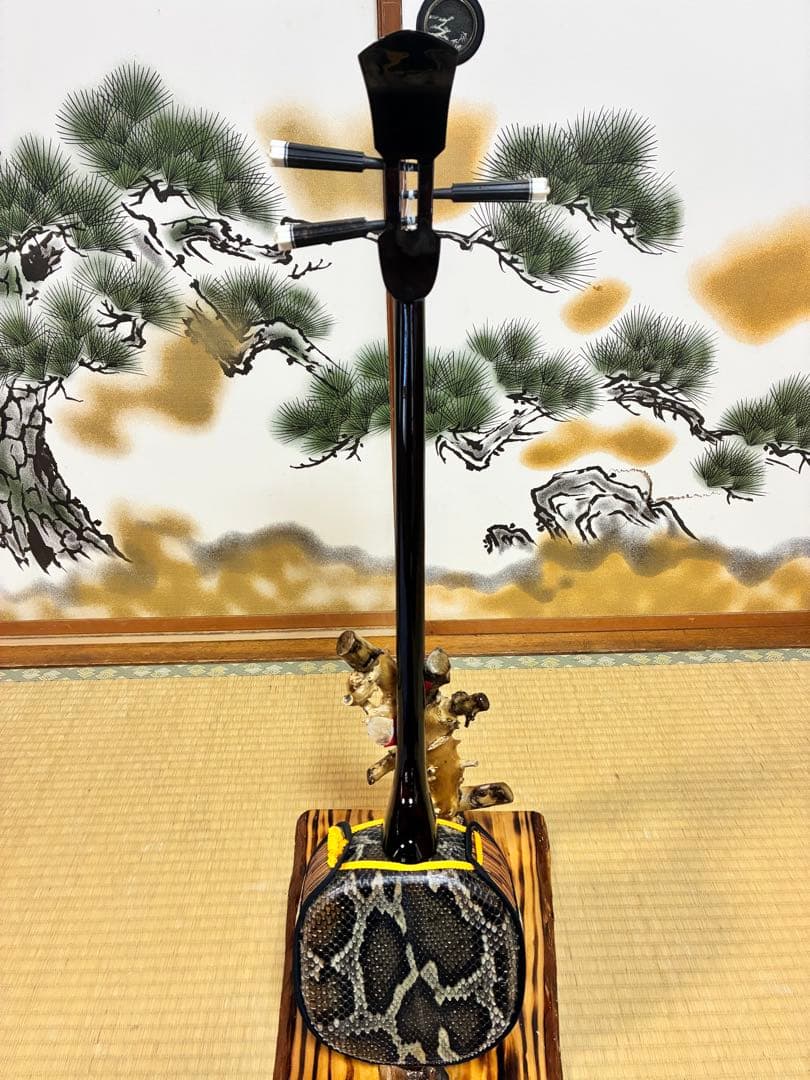 沖縄三線！黒木上質カマゴン！江戸与那城型！本張り【一枚張り】